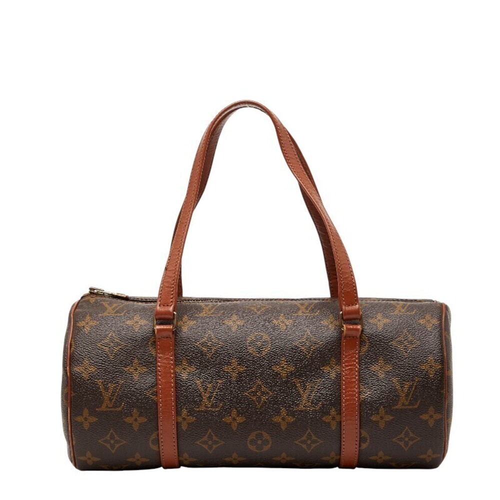 Louis Vuitton Monogram Papillon Handbag Brown Leather